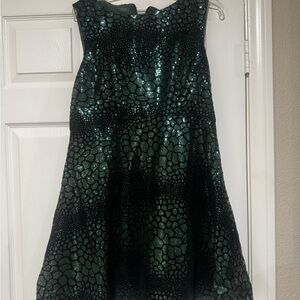 French Connection Emerald Black Formal Dress